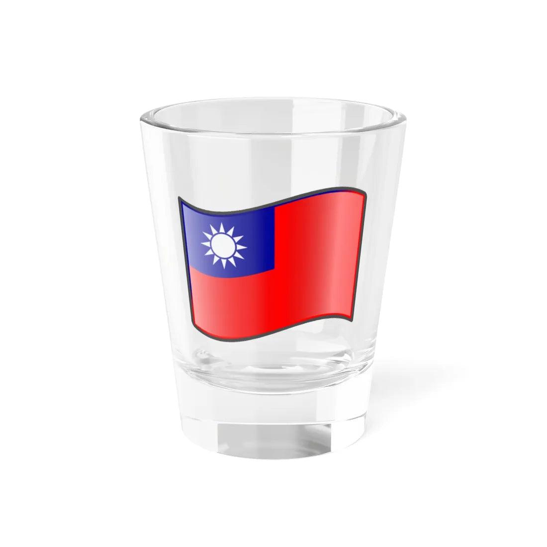 Nuvola Taiwanese flag Shot Glass 1.5oz 1.5oz - Go Mug Yourself