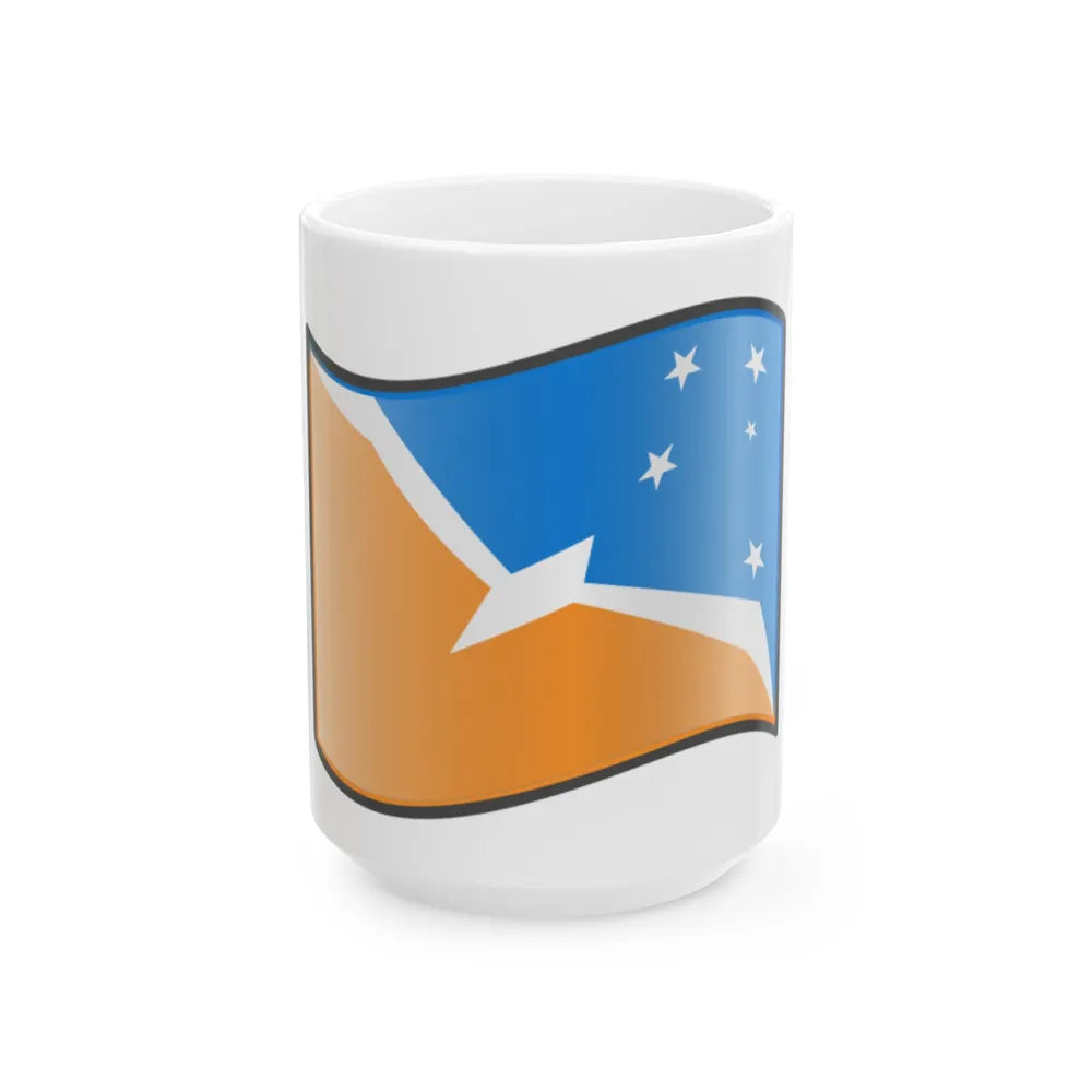 Nuvola Tierra del Fuego flag (Argentina) White Coffee Mug 15oz - Go Mug Yourself
