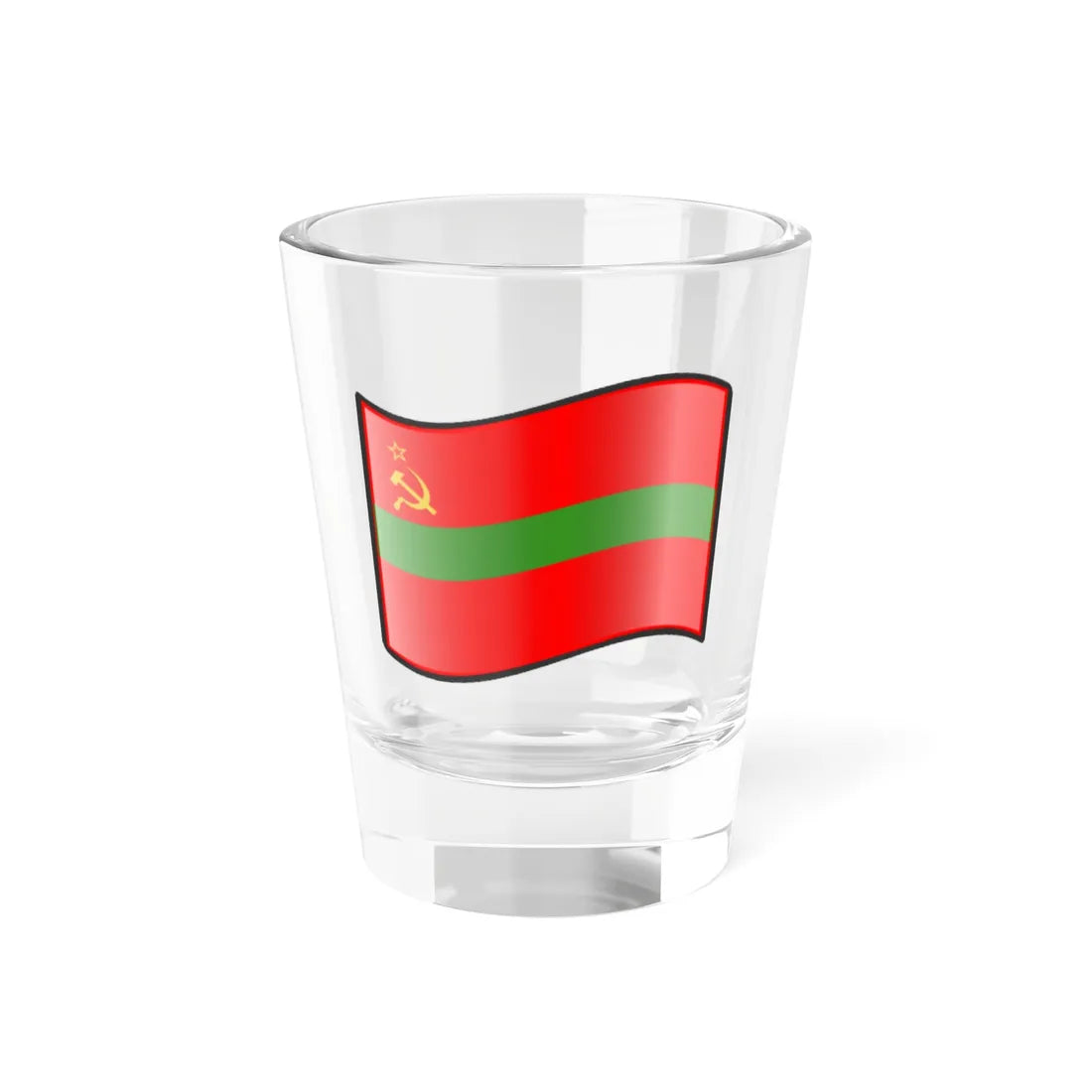 Nuvola Transnistria flag Shot Glass 1.5oz 1.5oz - Go Mug Yourself