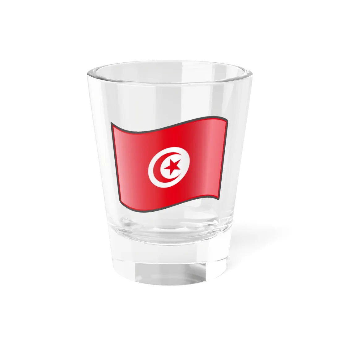 Nuvola Tunisian flag (Tunisia) Shot Glass 1.5oz 1.5oz - Go Mug Yourself