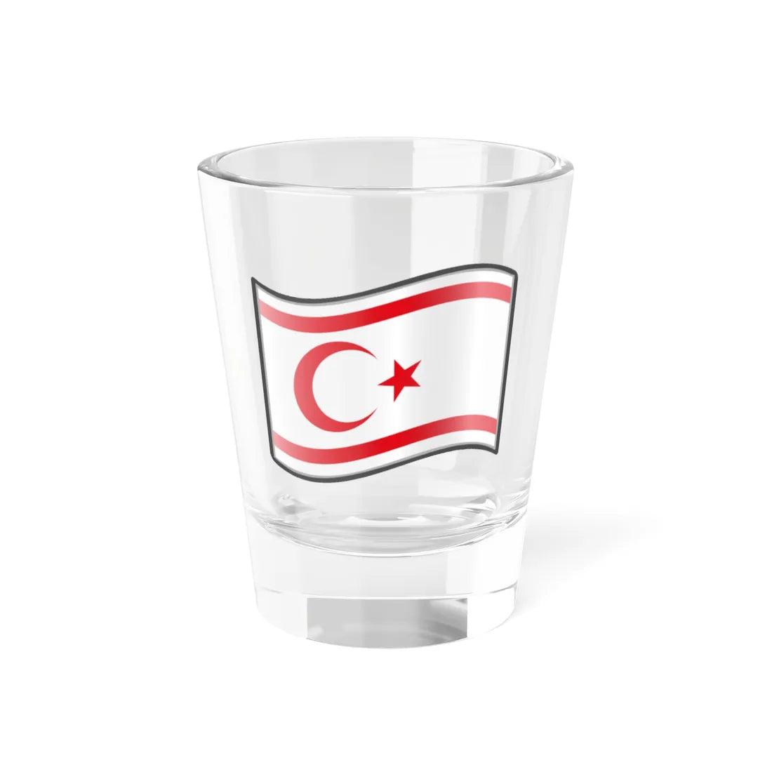 Nuvola Turkish Cypriot flag (Cyprus) Shot Glass 1.5oz 1.5oz - Go Mug Yourself