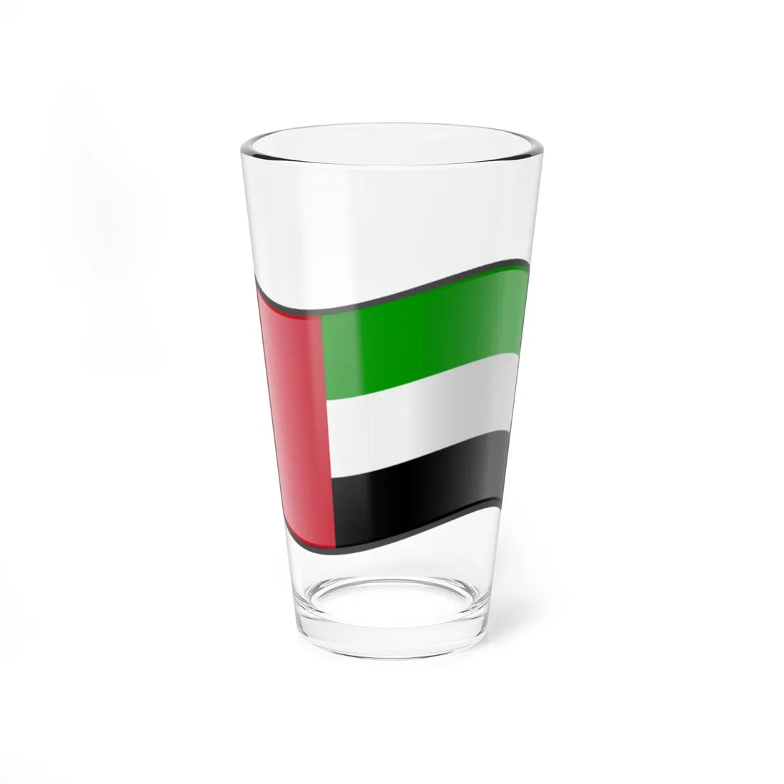 Nuvola UAE flag (United Arab Emirates) Pint Glass 16oz 16oz - Go Mug Yourself