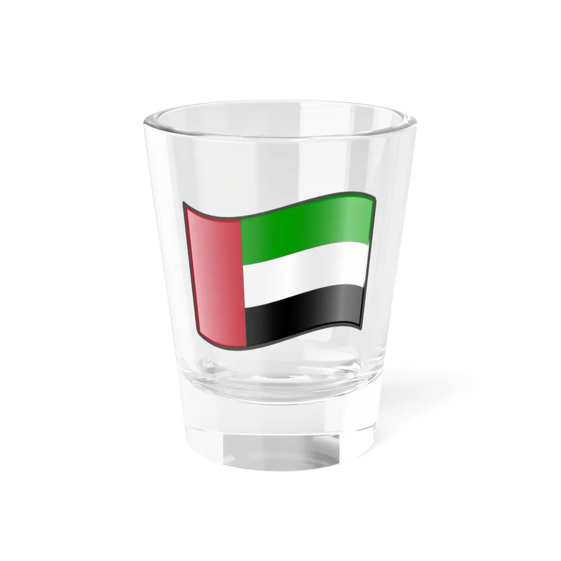 Nuvola UAE flag (United Arab Emirates) Shot Glass 1.5oz 1.5oz - Go Mug Yourself