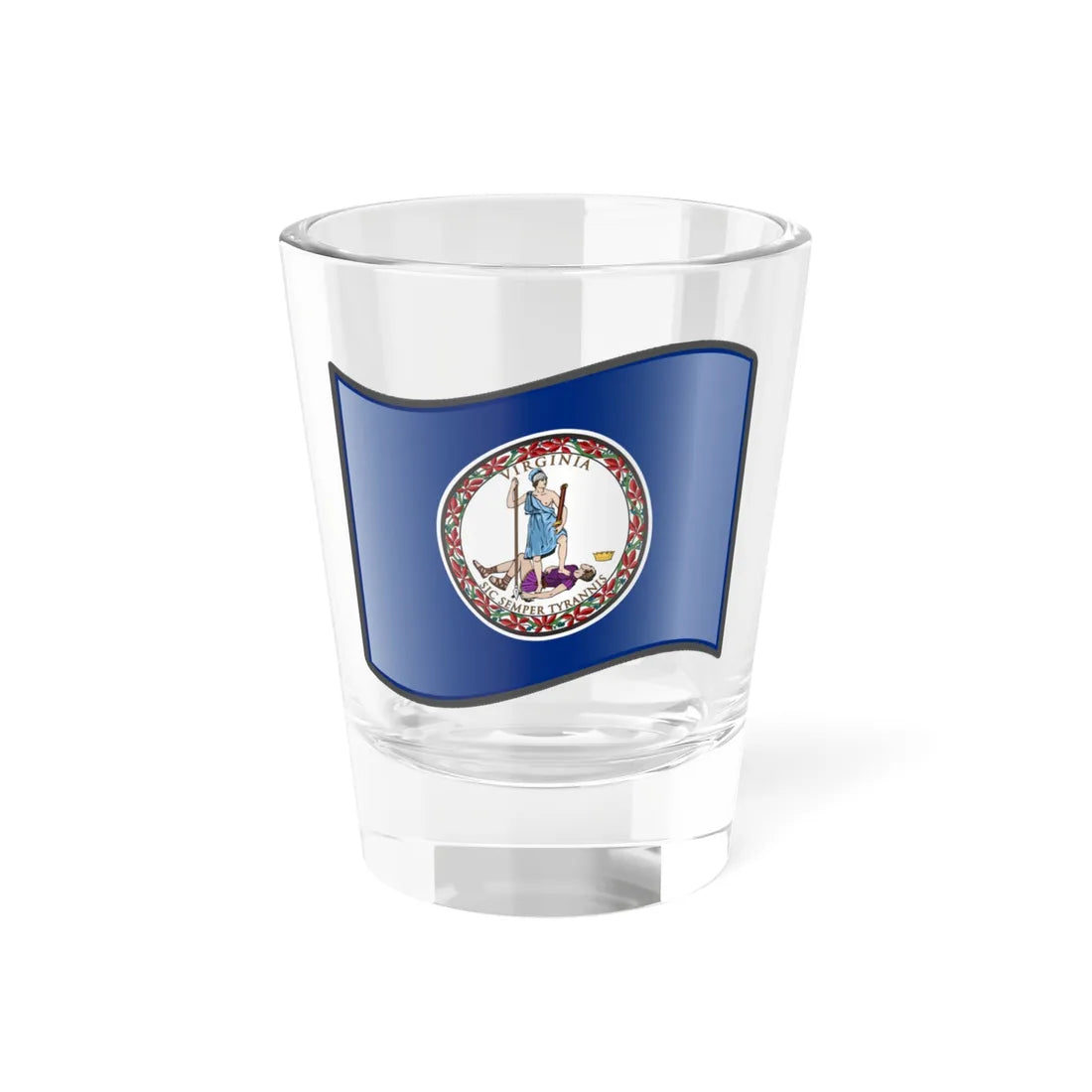Nuvola Virginia flag (United States) Shot Glass 1.5oz 1.5oz - Go Mug Yourself