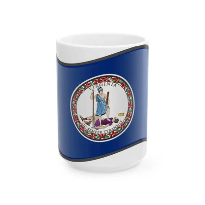 Nuvola Virginia flag (United States) White Coffee Mug 15oz - Go Mug Yourself