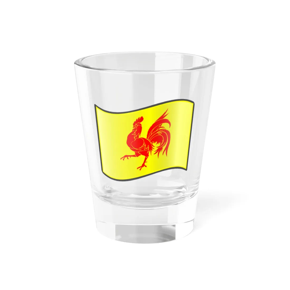 Nuvola Walloon flag (Belgium) Shot Glass 1.5oz 1.5oz - Go Mug Yourself
