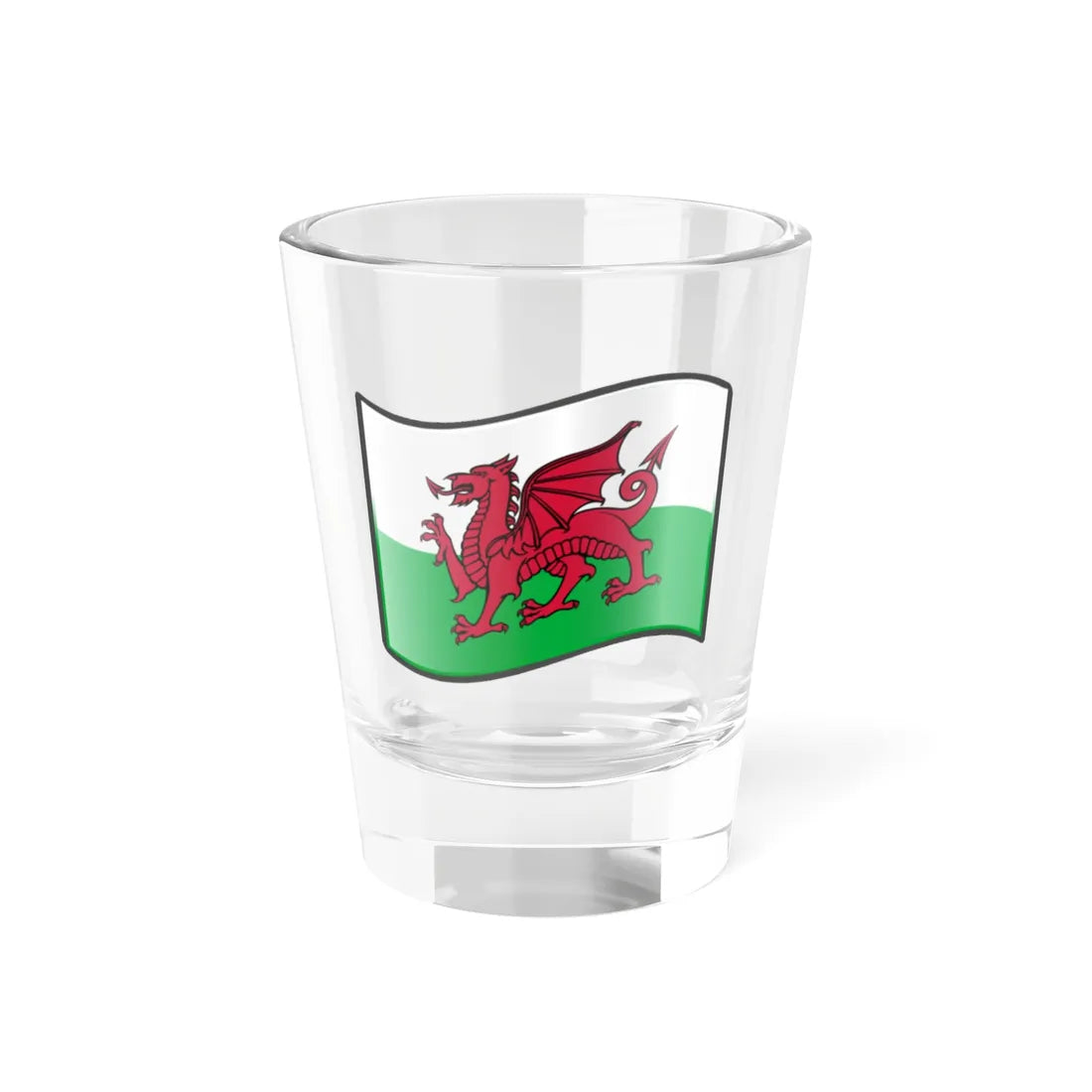 Nuvola Welsh flag (United Kingdom) Shot Glass 1.5oz 1.5oz - Go Mug Yourself