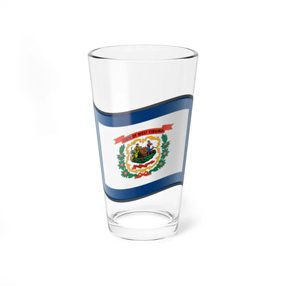 Nuvola West Virginia flag (United States) Pint Glass 16oz 16oz - Go Mug Yourself