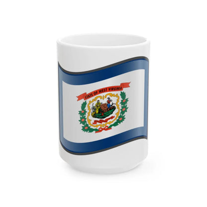Nuvola West Virginia flag (United States) White Coffee Mug 15oz - Go Mug Yourself