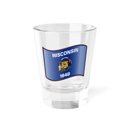 Nuvola Wisconsin flag (United States) Shot Glass 1.5oz 1.5oz - Go Mug Yourself