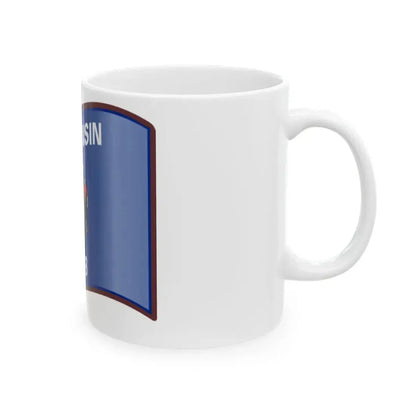 Nuvola Wisconsin flag (United States) White Coffee Mug - Go Mug Yourself