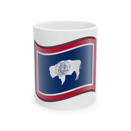 Nuvola Wyoming flag (United States) White Coffee Mug 11oz - Go Mug Yourself