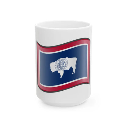 Nuvola Wyoming flag (United States) White Coffee Mug 15oz - Go Mug Yourself
