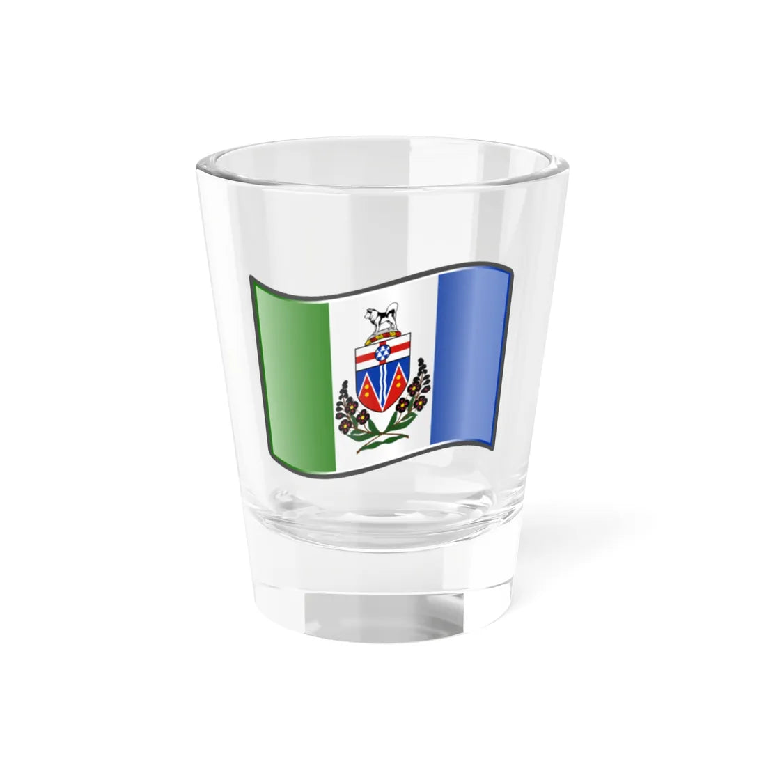 Nuvola Yukon flag (Canada) Shot Glass 1.5oz 1.5oz - Go Mug Yourself