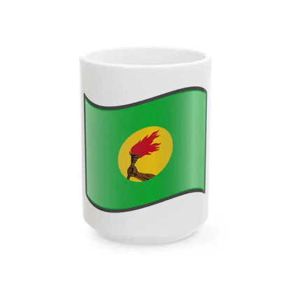 Nuvola Zaire flag (Congo) White Coffee Mug 15oz - Go Mug Yourself