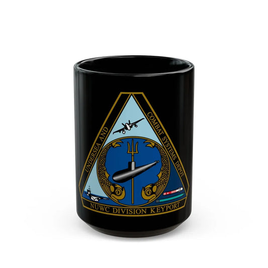 NUWC Division Keyport Naval Undersea Warfare Center (U.S. Navy) Black Coffee Mug-15oz-Go Mug Yourself