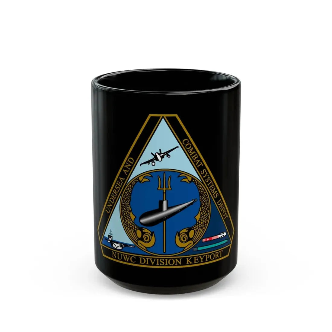 NUWC Division Keyport Naval Undersea Warfare Center (U.S. Navy) Black Coffee Mug 15oz - Go Mug Yourself