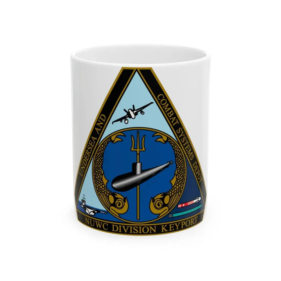 NUWC Division Keyport Naval Undersea Warfare Center (U.S. Navy) White Coffee Mug 11oz - Go Mug Yourself