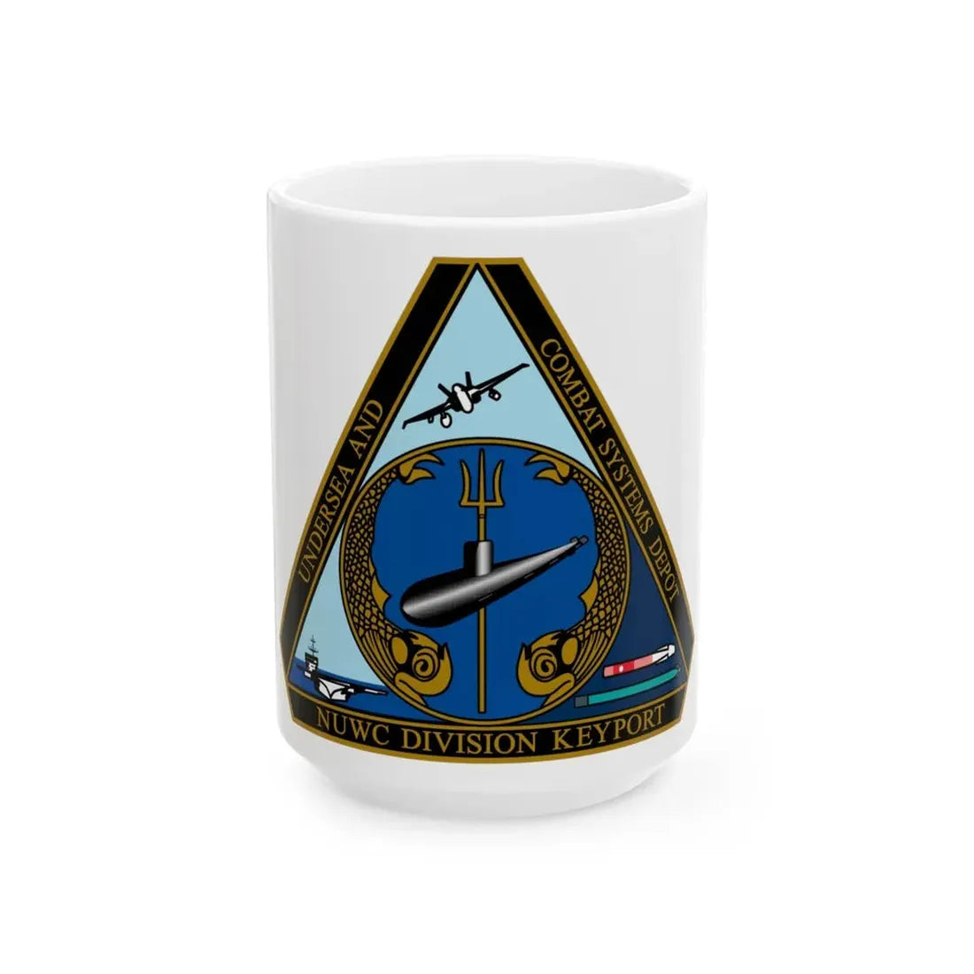 NUWC Division Keyport Naval Undersea Warfare Center (U.S. Navy) White Coffee Mug 15oz - Go Mug Yourself
