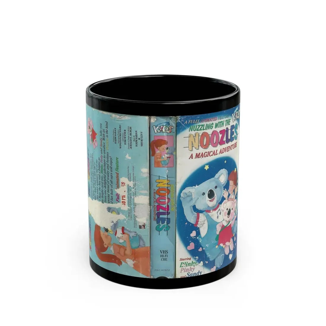 NUZZLING WITH THE NOOZLES A MAGICAL ADVENTURE JUST FOR KIDS (VHS COVER) - Black Coffee Mug 11oz - Go Mug Yourself