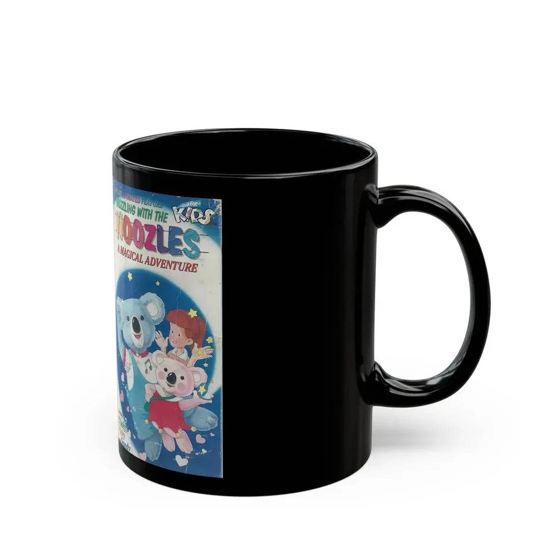 NUZZLING WITH THE NOOZLES A MAGICAL ADVENTURE JUST FOR KIDS (VHS COVER) - Black Coffee Mug - Go Mug Yourself