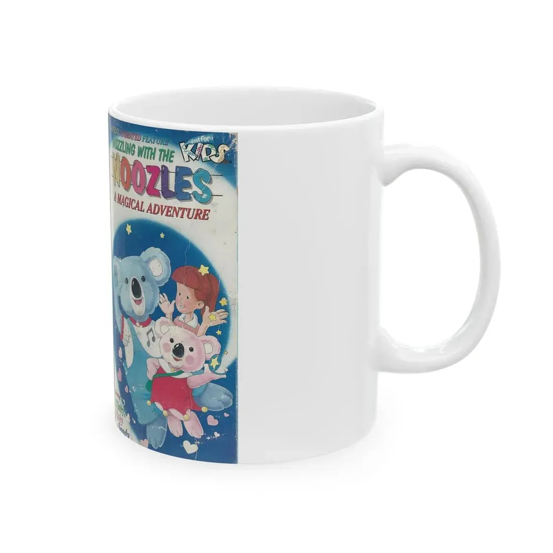 NUZZLING WITH THE NOOZLES A MAGICAL ADVENTURE JUST FOR KIDS (VHS COVER) - White Coffee Mug - Go Mug Yourself