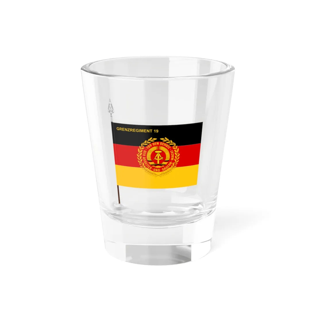 NVA Grenztruppen Grenzregiment 19 Pirna (Germany) Shot Glass 1.5oz 1.5oz - Go Mug Yourself