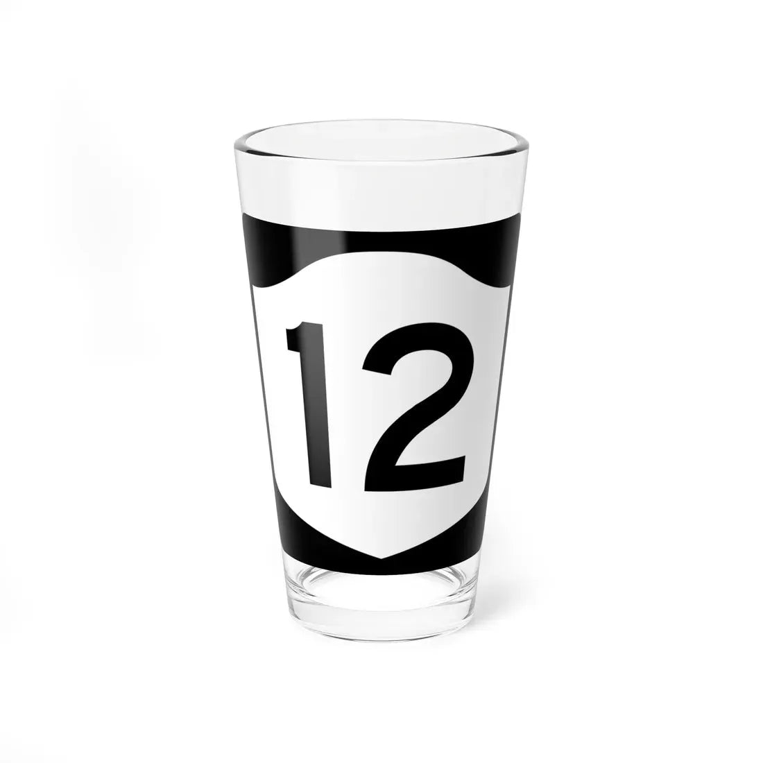 NY-12 (New York) (Road Sign) Pint Glass 16oz 16oz - Go Mug Yourself