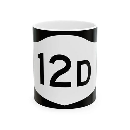 NY-12D (New York) (Road Sign) White Coffee Mug 11oz - Go Mug Yourself