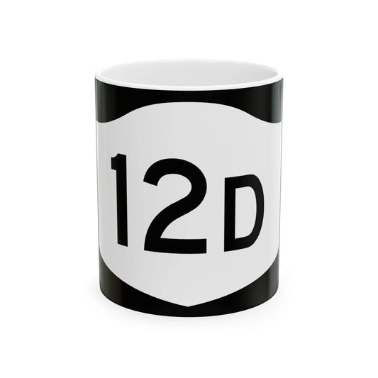 NY-12D (New York) (Road Sign) White Coffee Mug 11oz - Go Mug Yourself