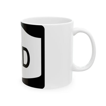 NY-12D (New York) (Road Sign) White Coffee Mug - Go Mug Yourself