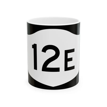 NY-12E (New York) (Road Sign) White Coffee Mug 11oz - Go Mug Yourself