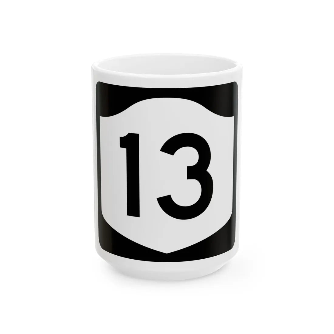 NY-13 (New York) (Road Sign) White Coffee Mug 15oz - Go Mug Yourself