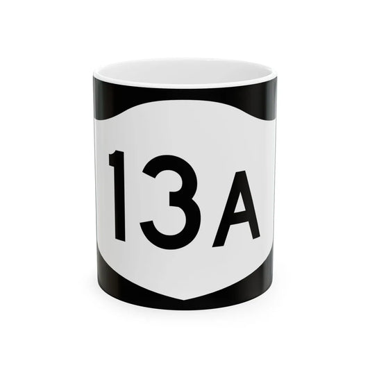 NY-13A (New York) (Road Sign) White Coffee Mug 11oz - Go Mug Yourself