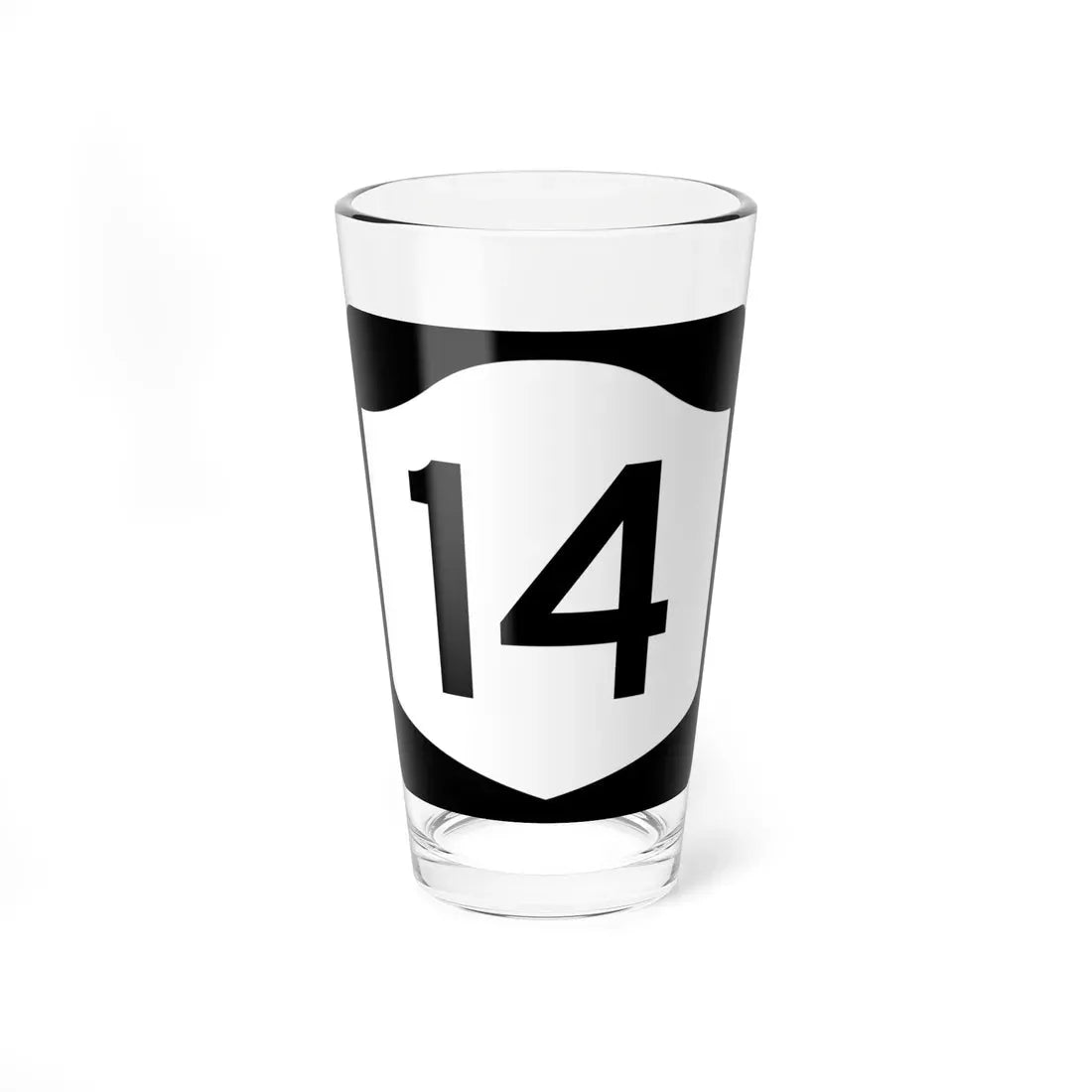 NY-14 (New York) (Road Sign) Pint Glass 16oz 16oz - Go Mug Yourself