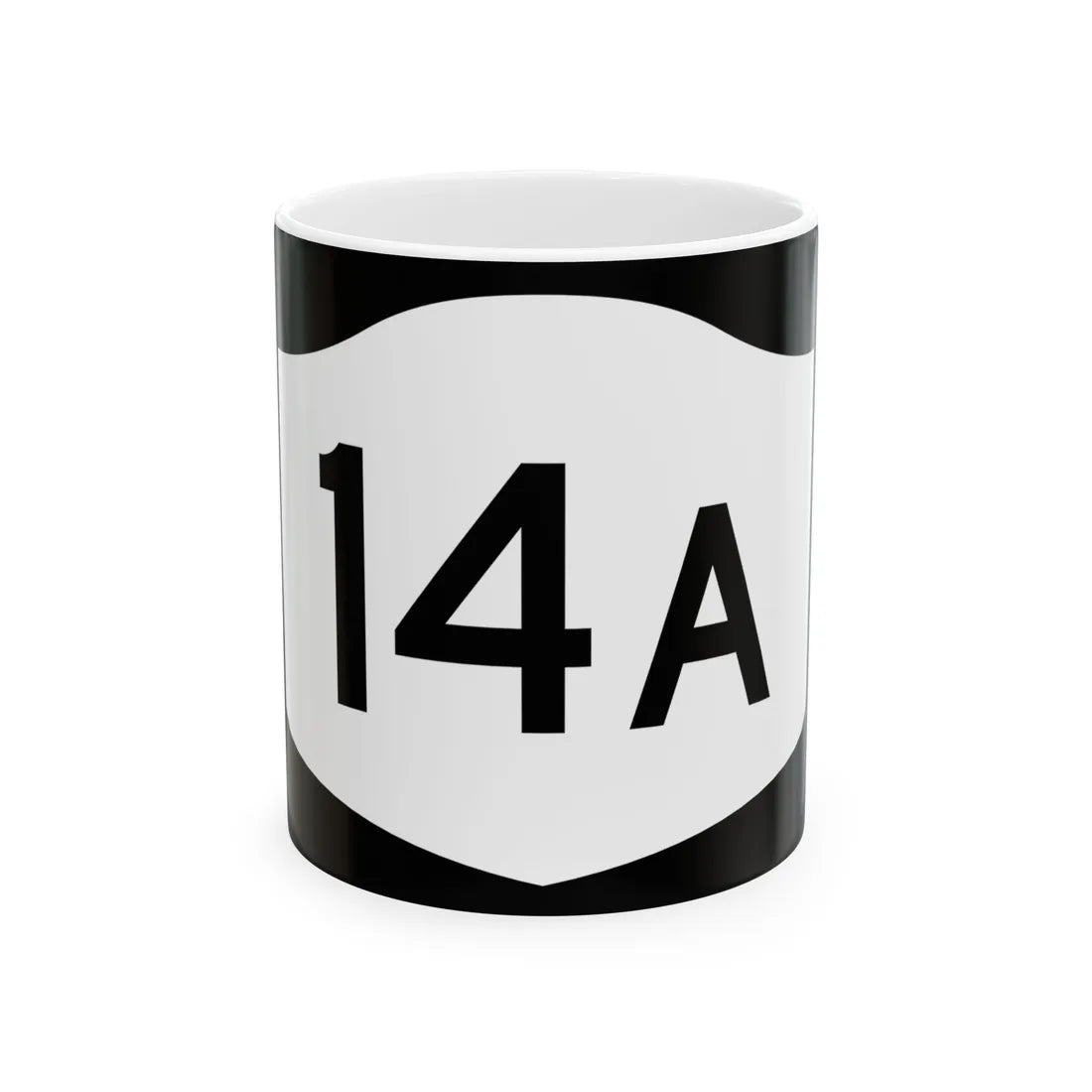 NY-14A (New York) (Road Sign) White Coffee Mug 11oz - Go Mug Yourself