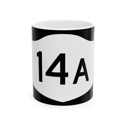 NY-14A (New York) (Road Sign) White Coffee Mug 11oz - Go Mug Yourself