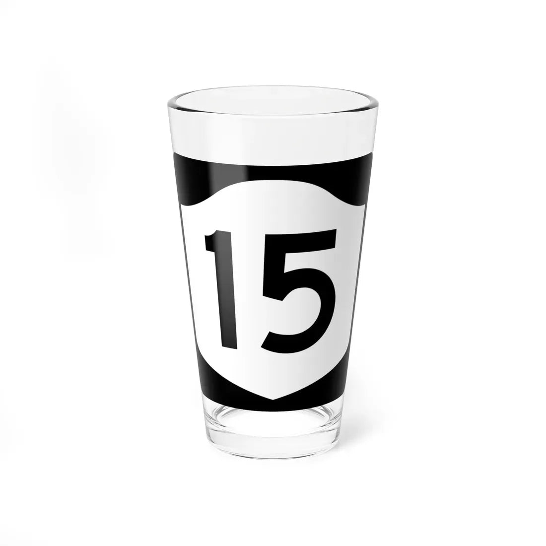 NY-15 (New York) (Road Sign) Pint Glass 16oz 16oz - Go Mug Yourself
