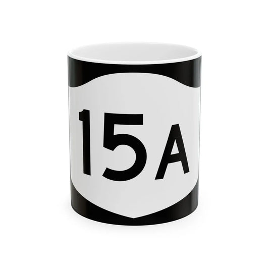 NY-15A (New York) (Road Sign) White Coffee Mug 11oz - Go Mug Yourself