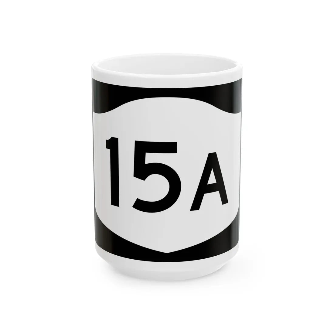 NY-15A (New York) (Road Sign) White Coffee Mug 15oz - Go Mug Yourself