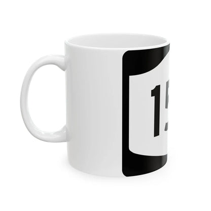 NY-15A (New York) (Road Sign) White Coffee Mug - Go Mug Yourself