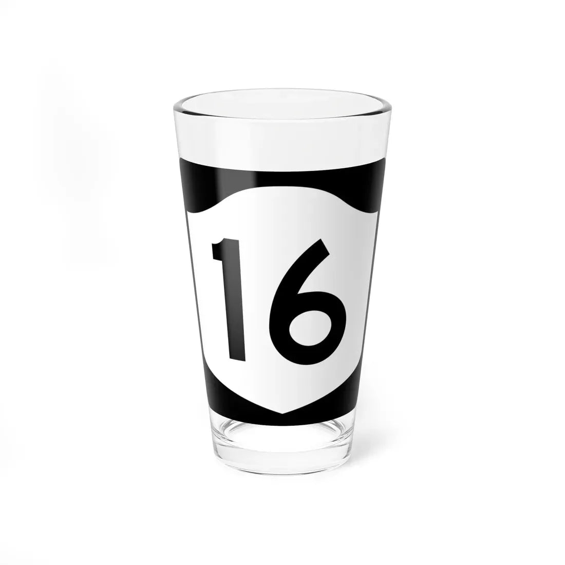 NY-16 (New York) (Road Sign) Pint Glass 16oz 16oz - Go Mug Yourself