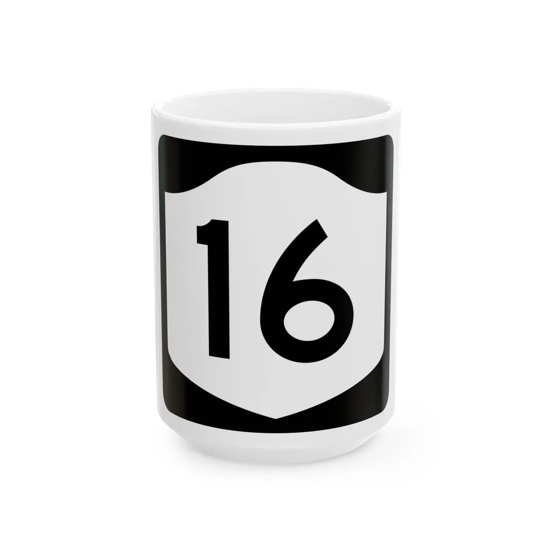 NY-16 (New York) (Road Sign) White Coffee Mug 15oz - Go Mug Yourself