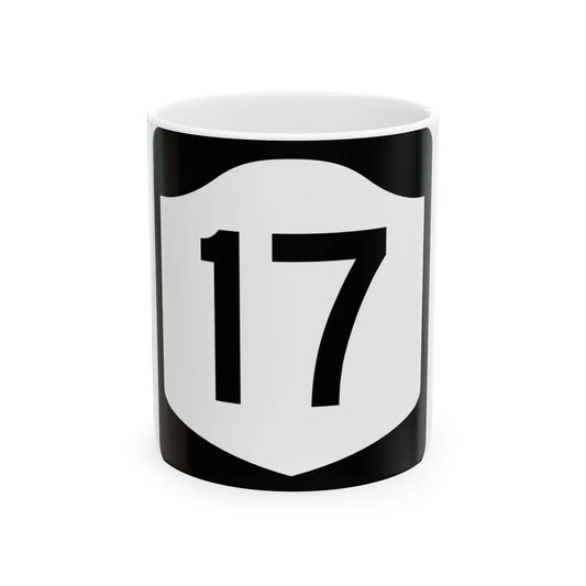 NY-17 (New York) (Road Sign) White Coffee Mug 11oz - Go Mug Yourself
