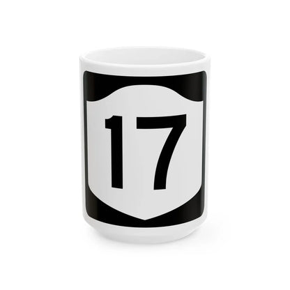NY-17 (New York) (Road Sign) White Coffee Mug 15oz - Go Mug Yourself