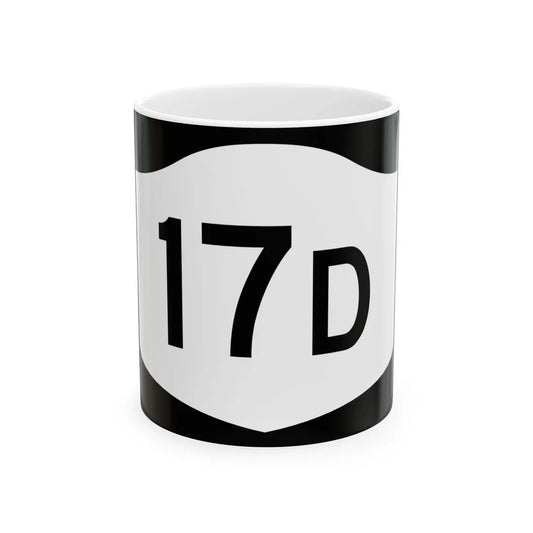 NY-17D (New York) (Road Sign) White Coffee Mug 11oz - Go Mug Yourself
