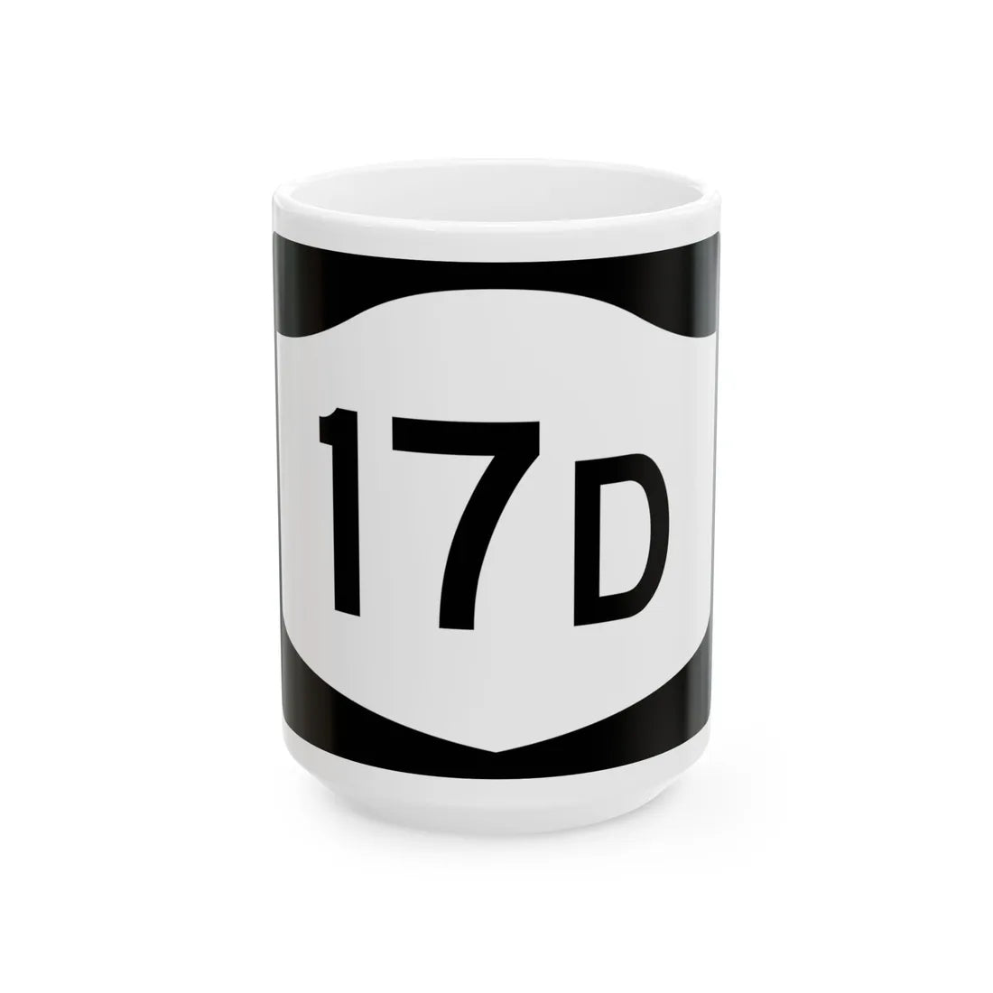 NY-17D (New York) (Road Sign) White Coffee Mug 15oz - Go Mug Yourself