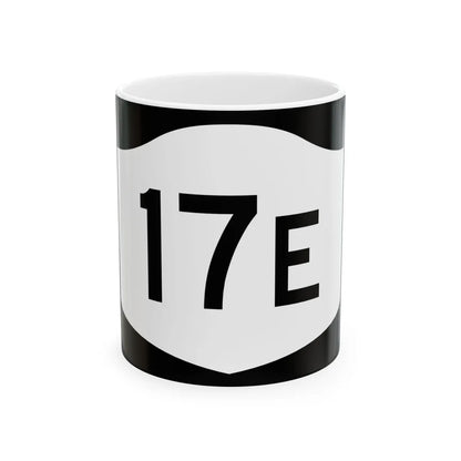 NY-17E (New York) (Road Sign) White Coffee Mug 11oz - Go Mug Yourself