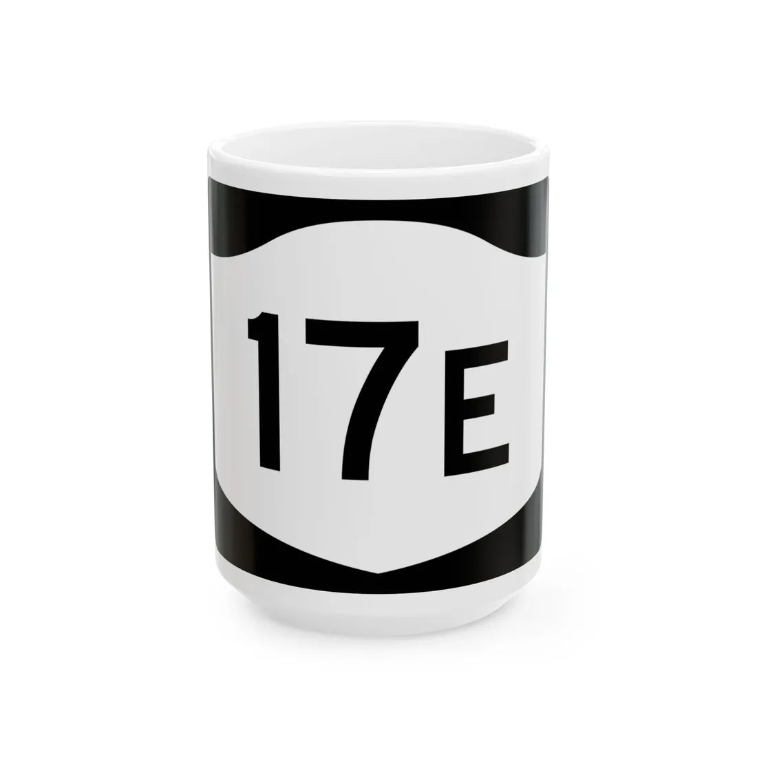 NY-17E (New York) (Road Sign) White Coffee Mug 15oz - Go Mug Yourself