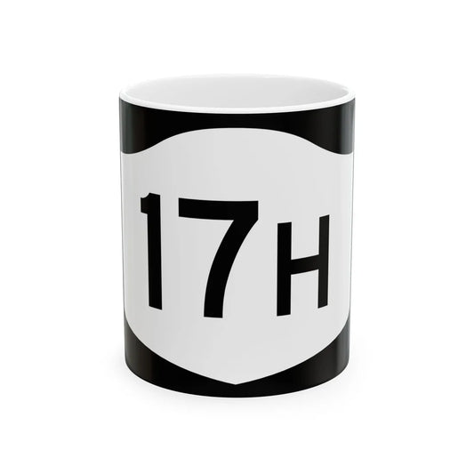 NY-17H (New York) (Road Sign) White Coffee Mug 11oz - Go Mug Yourself